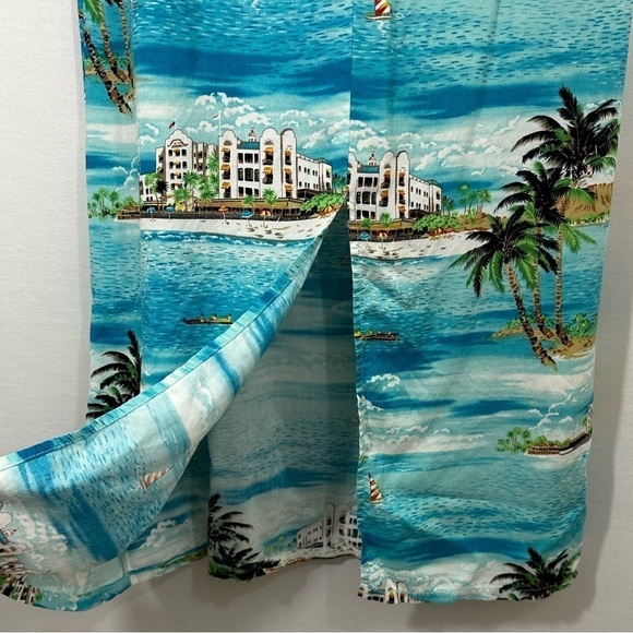 Tapestry Tropical Island Novelty Print Summer Travel Maxi Dress Size Small - Picture 6 of 8